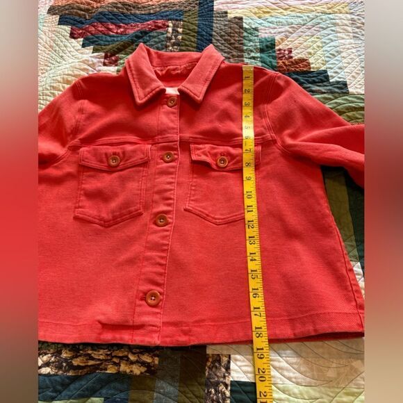 Anthropology Red Western-style Cropped Jersey Jacket Size Small - Picture 7 of 9